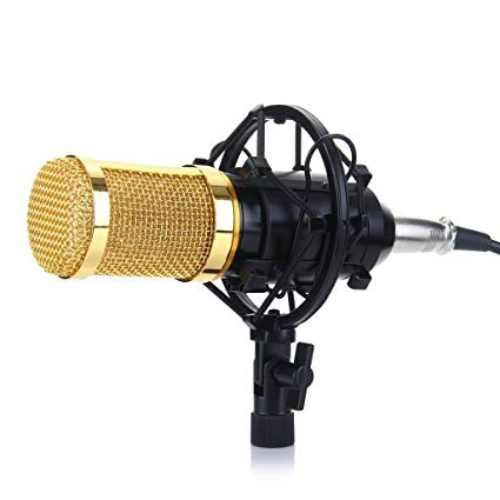 BM-800 CONDENSER MICROPHONE WITH SHOCK MOUNT FOR STUDIO RECORDING