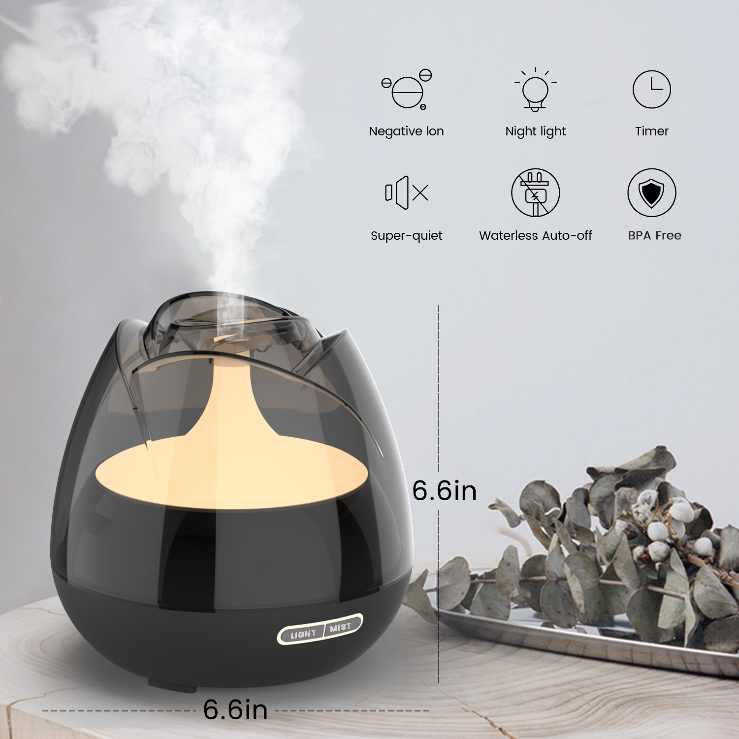 ULTRASONIC ROSE AIR HUMIDIFIER ESSENTIAL OIL DIFFUSER AIR PURIFIER AROMATHERAPY ELECTRIC AROMA DIFFUSER MIST MAKER 7 LIGHT