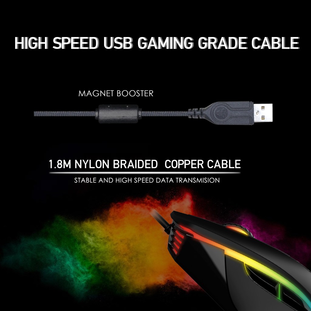 FANTECH X16 Gaming Mouse 4200 DPI Adjustable Optical Cable Mouse 6 Button Macro For Mouse Gamer FPS LOL Ergonomic Mouse