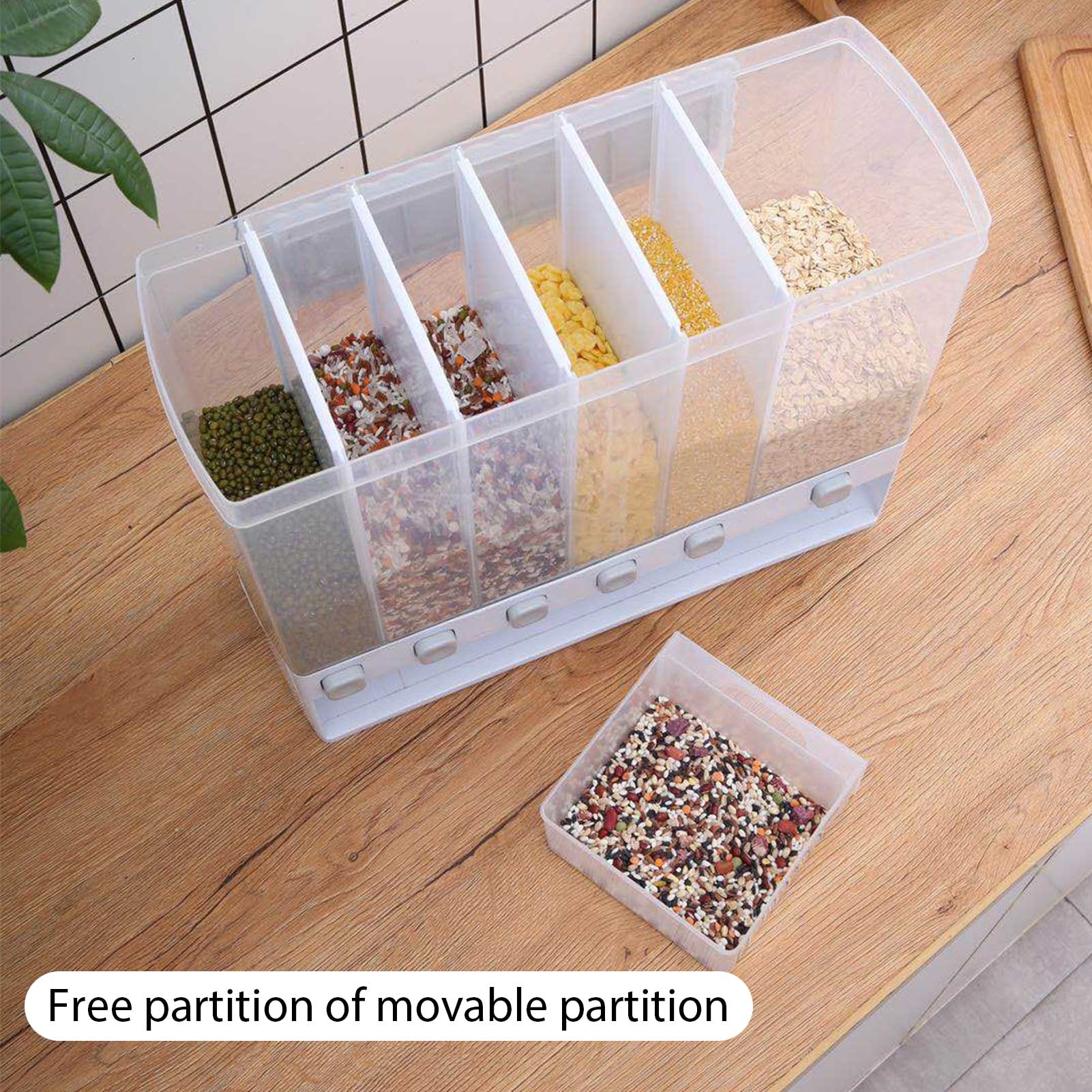 MULTIPLE DISPENSER FOR CEREALS, GRAIN AND PULSES । WALL MOUNTED FOOD DISPENSER । KITCHEN ORGANIZER FOR BEANS