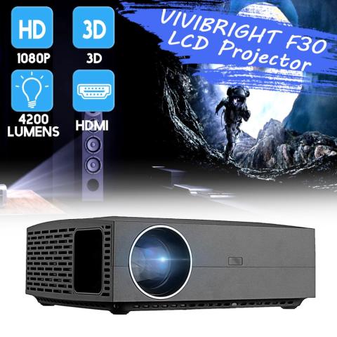 VIVIBRIGHT F30 LCD PROJECTOR FULL HD SUPPORT 3D 4K 1080P 4200 LUMENS