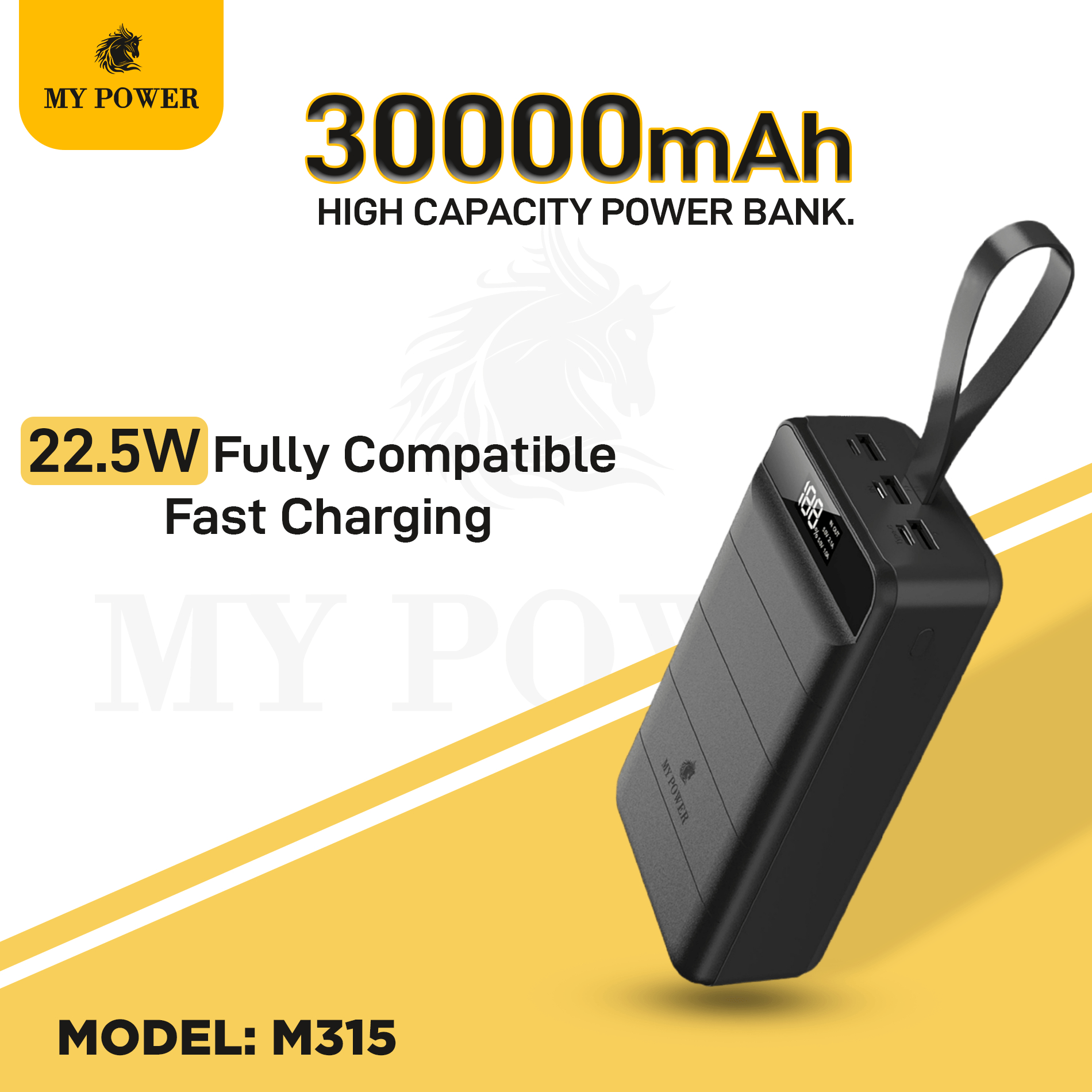 Mypower Powerbank M-315 30000mAh 22.5watt