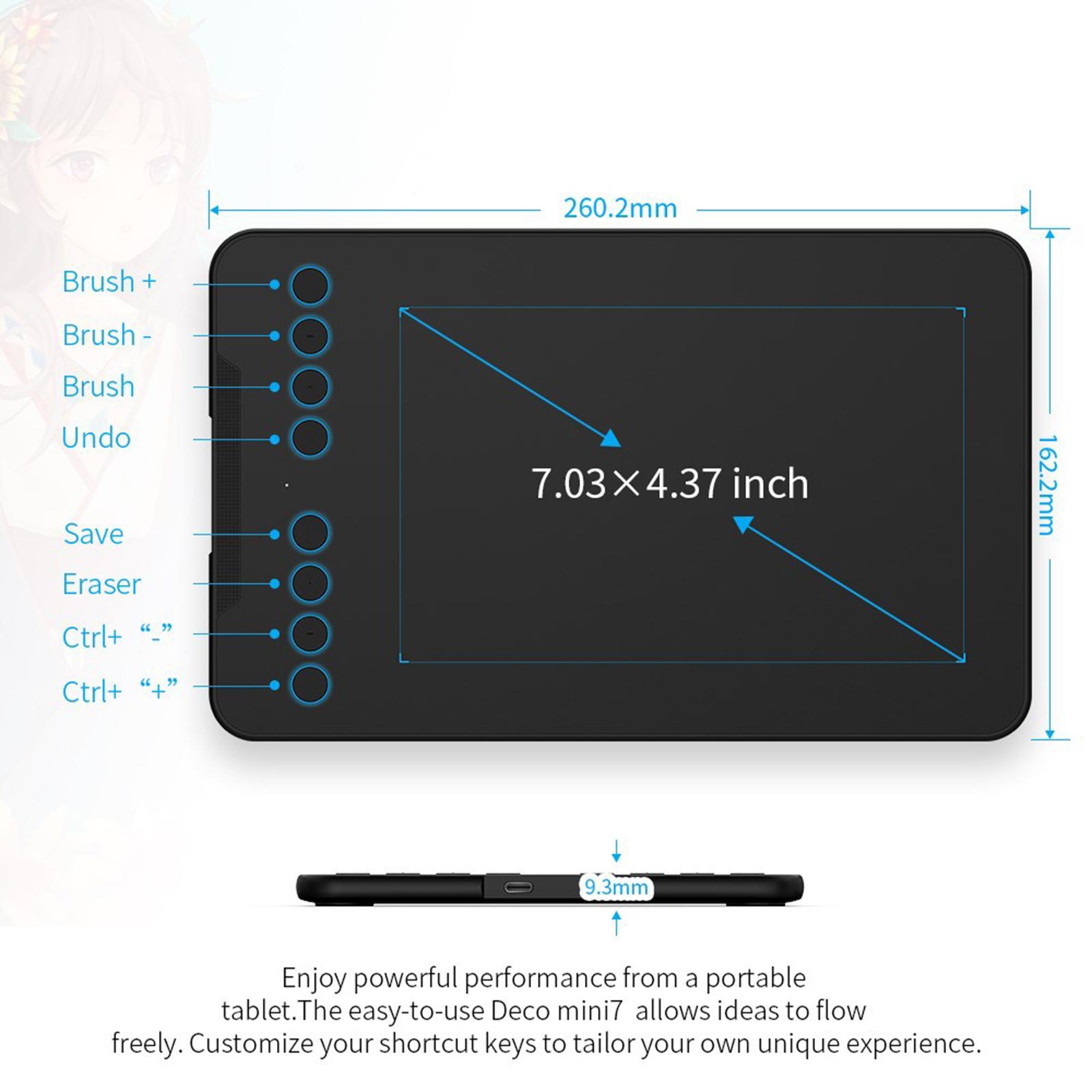 UGEE EX08 S Electronic Graphic Tablet with P01 Drawing Pen Writing Tablet for Teachers , Students and Business