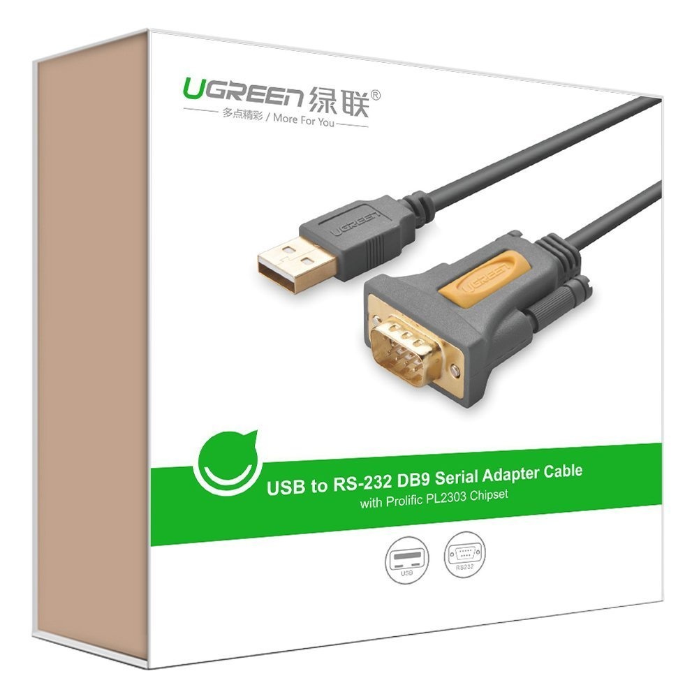UGREEN USB 2.0 A TO DB9 RS-232 FEMALE ADAPTER CABLE