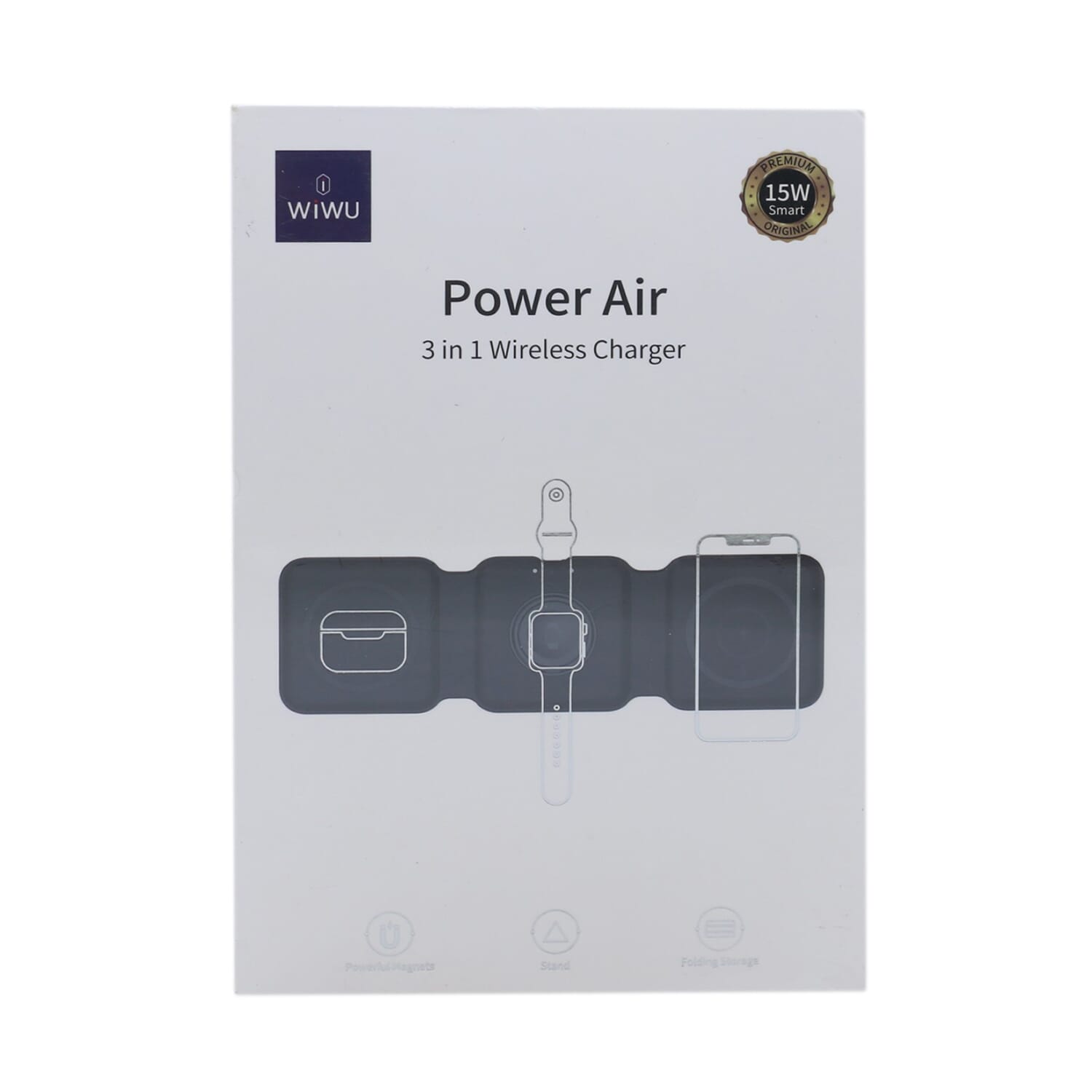 WIWU POWER AIR 3 IN 1 WIRELESS SMART CHARGER 15W