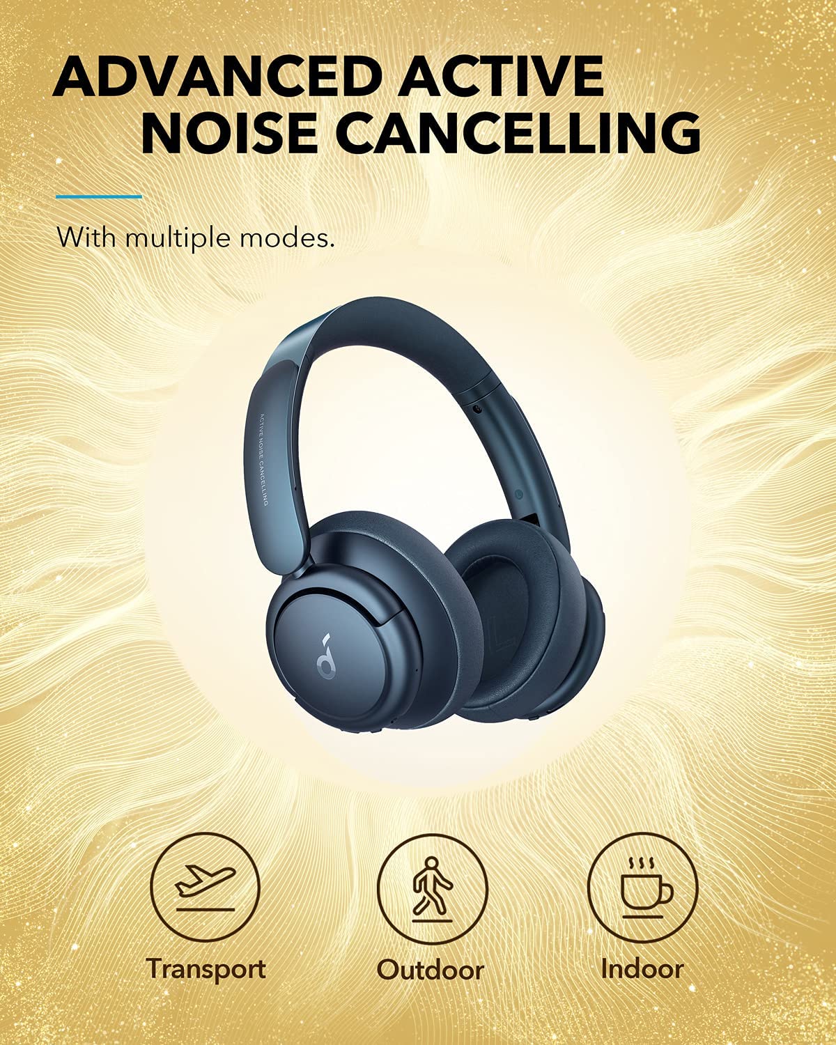Soundcore by Anker Life Q35 Multi Mode Active Noise Cancelling Bluetooth Headphones