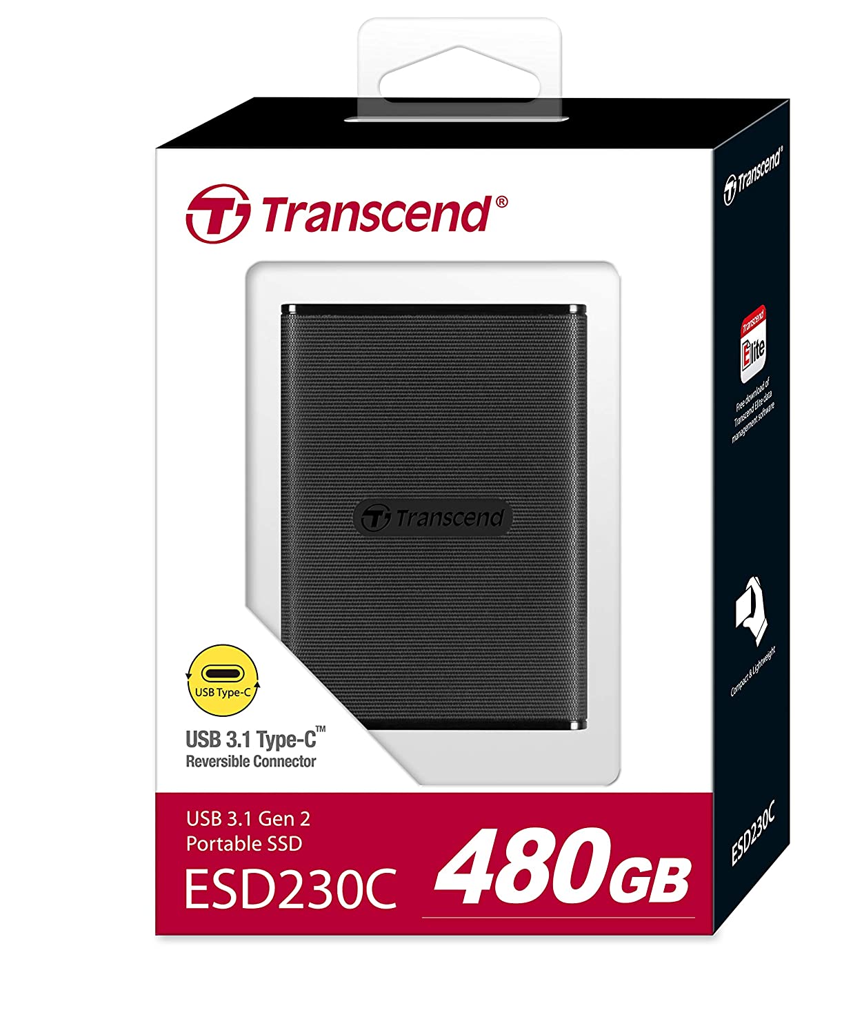 TRANSCEND 480GB USB 3.1 GEN 2 USB TYPE-C ESD230C PORTABLE SSD