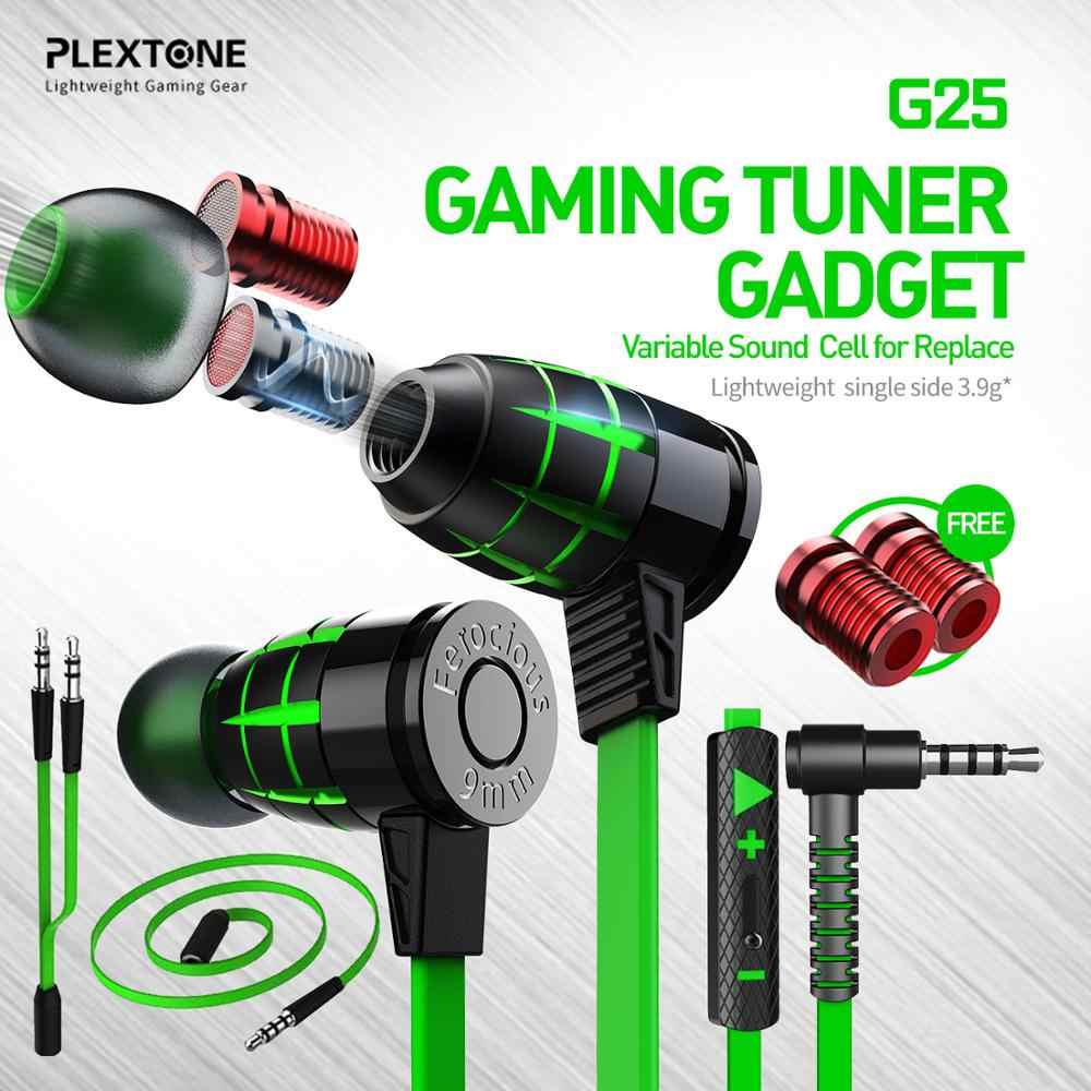 Plextone Hammered G25 Gaming Earphone With Mic In Ear Noise Isolation Headsets Variables Sound Cell For Replace