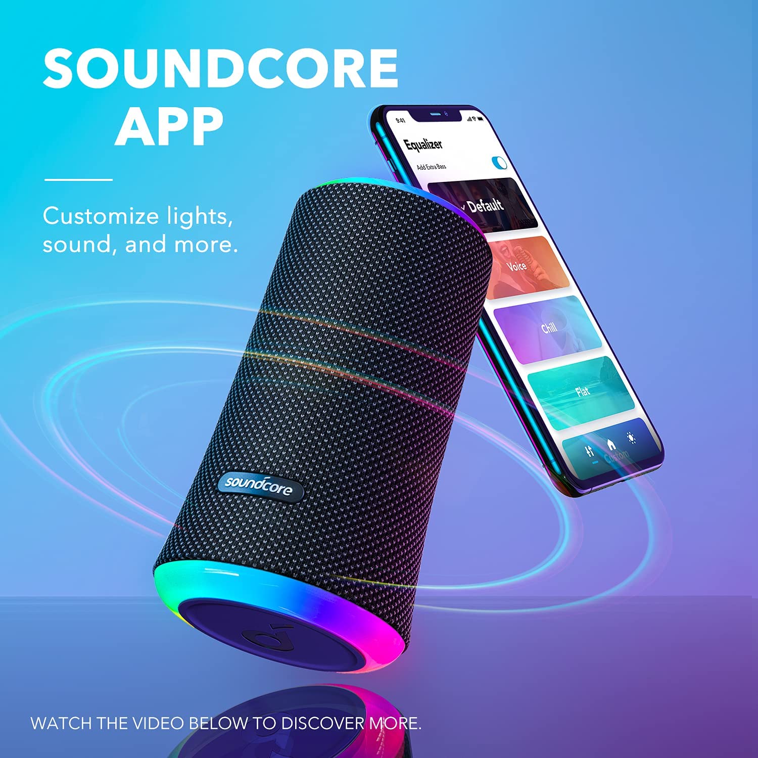 ANKER SOUNDCORE FLARE 2 BLUETOOTH SPEAKER, WITH IPX7 WATERPROOF PROTECTION AND 360° SOUND FOR BACKYARD AND BEACH PARTY, 20W