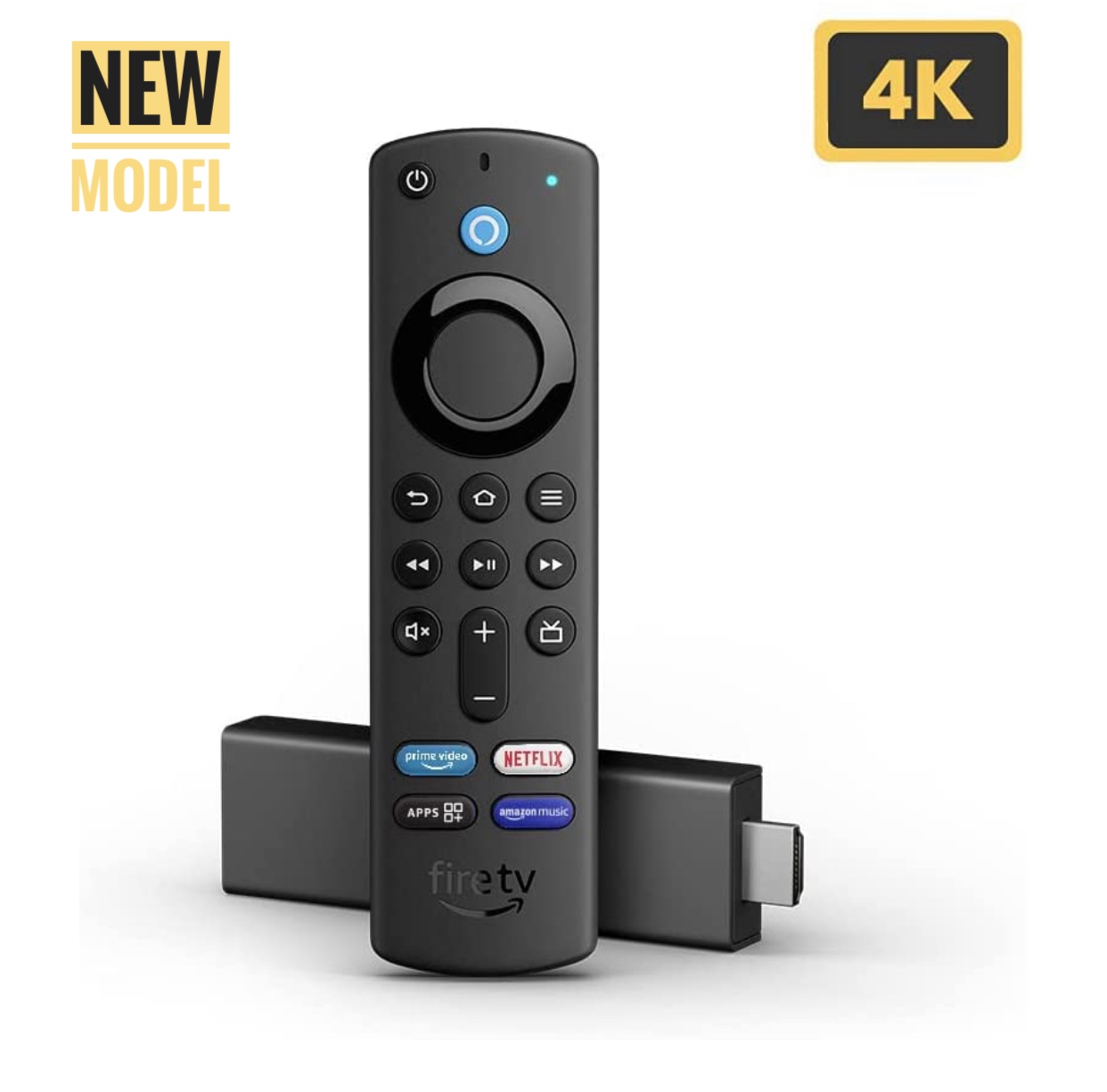 FIRE TV STICK WITH ALL-NEW ALEXA VOICE REMOTE (INCLUDES TV AND APP CONTROLS) HD STREAMING DEVICE