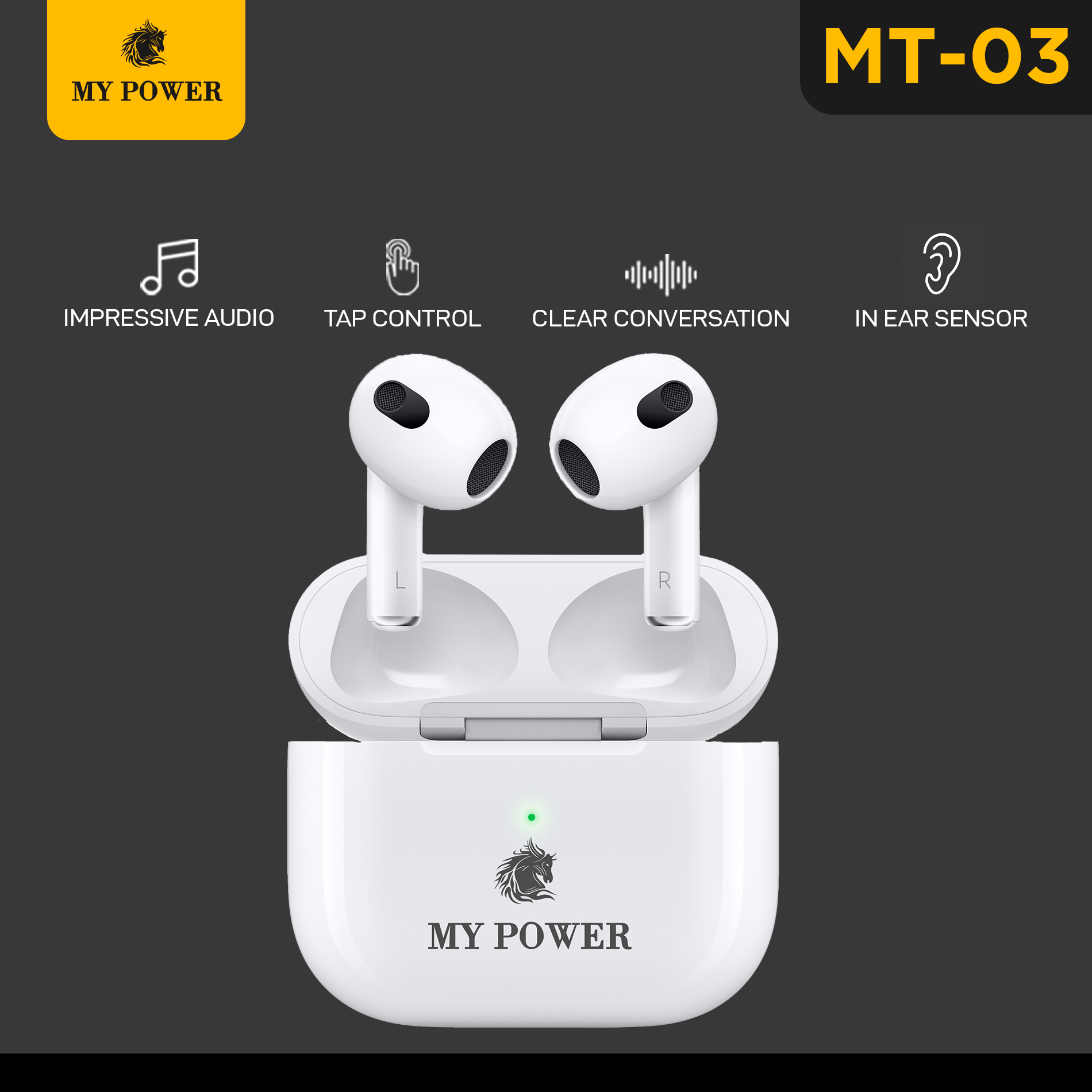 My Power MT-03 TWS Bluetooth Earbuds