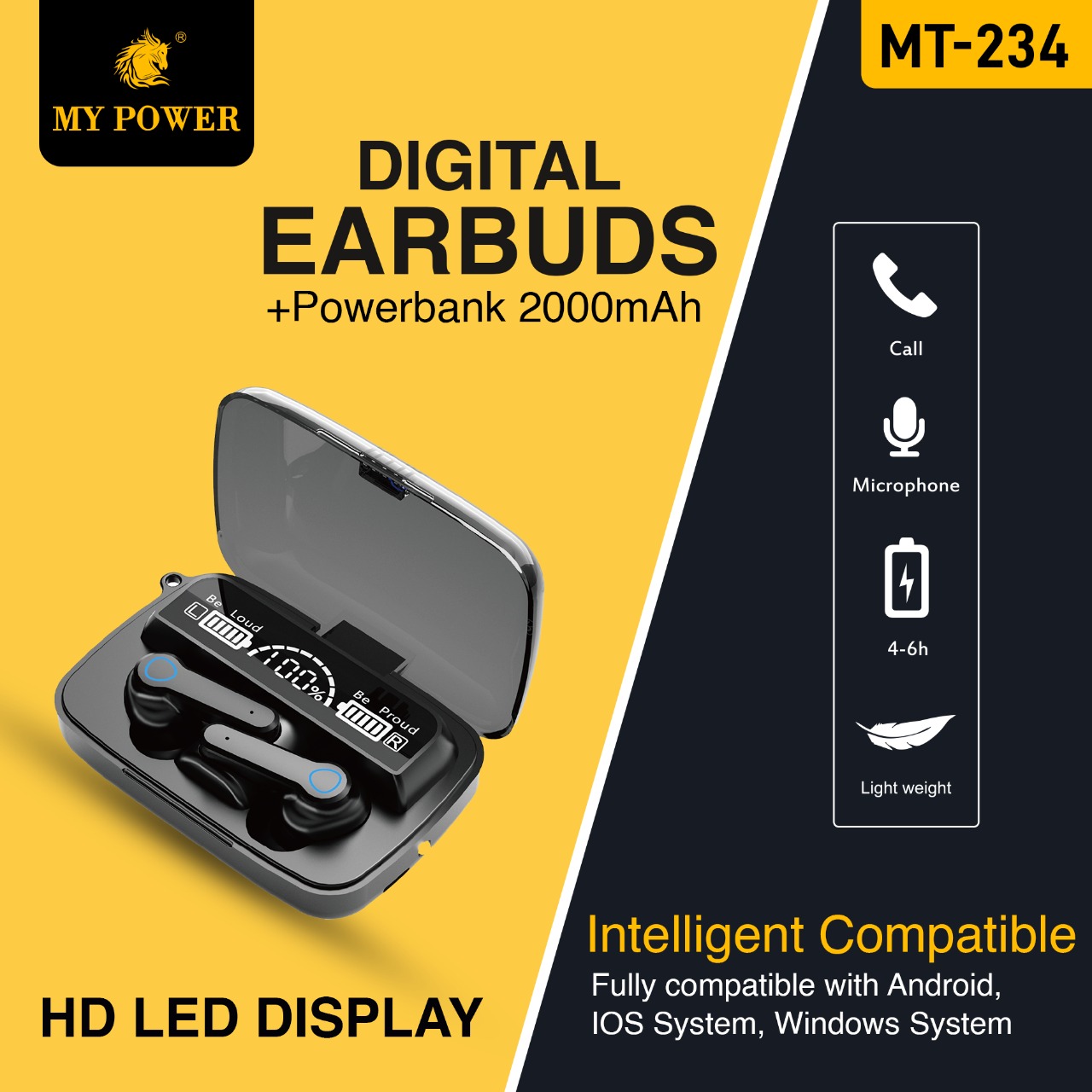 My Power MT234 TWS Bluetooth Earbuds