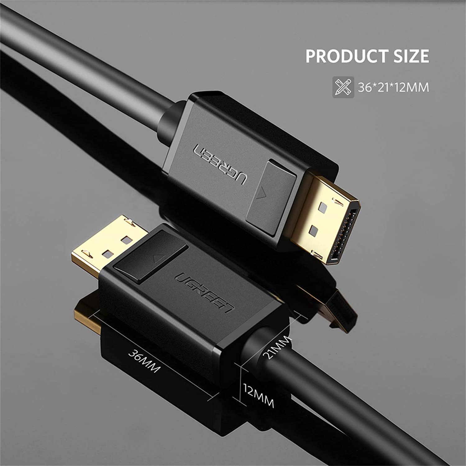 UGREEN 4K 1.2 VERSION GOLD PLATED DP TO DISPLAYPORT CABLE