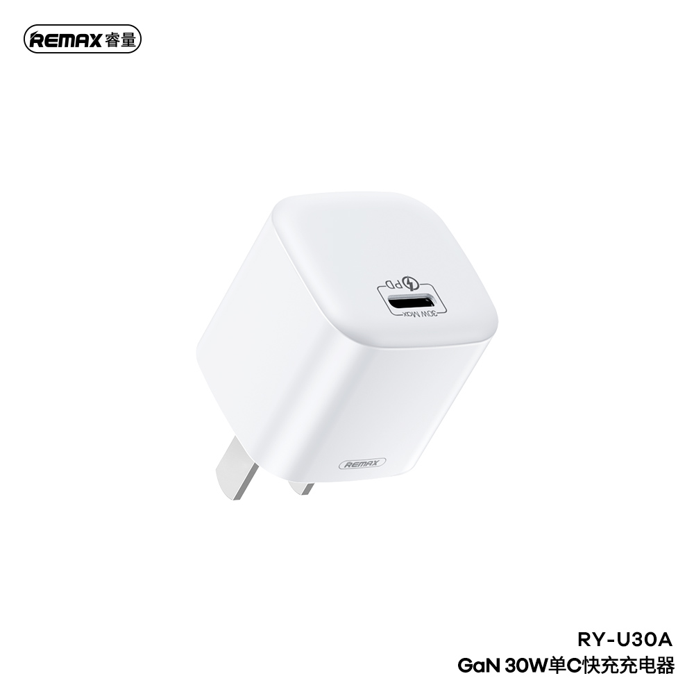 REMAX HOME CHARGER GAN 30W TYPE-C WHITE