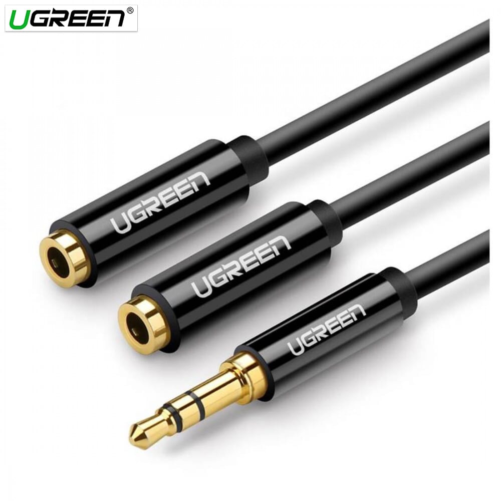 UGREEN 3.5MM STEREO AUDIO SPLITTER MALE TO 2 FEMALE CABLE