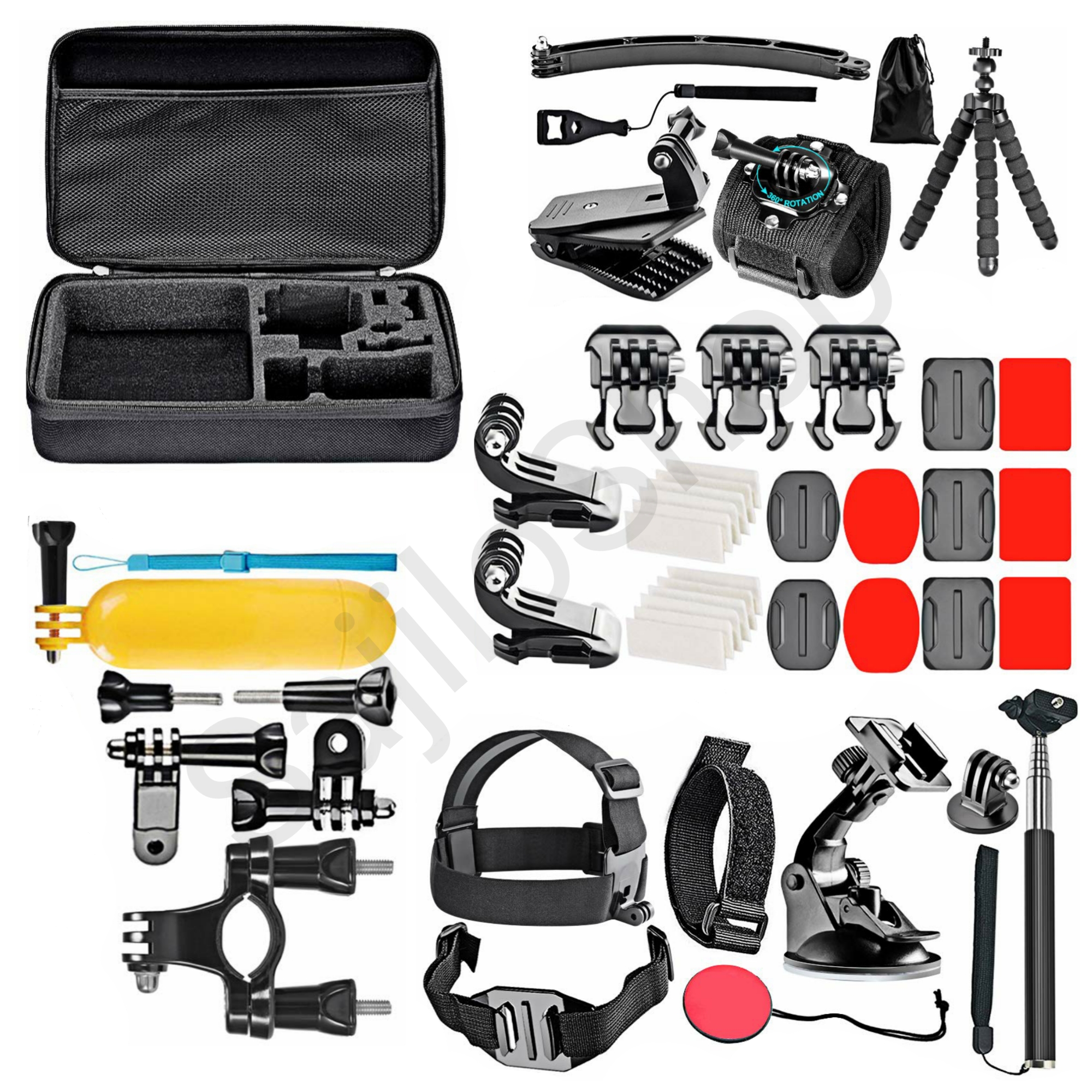 GOPRO / ACTION CAMERA ACCESSORIES TRAVEL KIT FULL SET