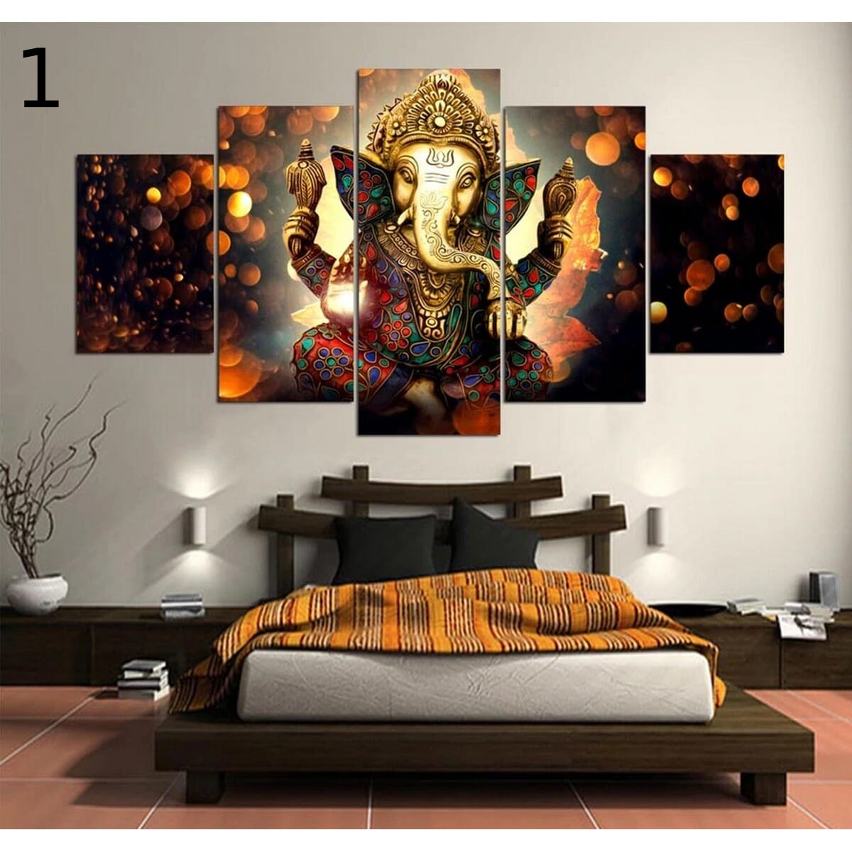 FIVE PANEL CANVAS ART FOR HOME BEDROOM DECORATION