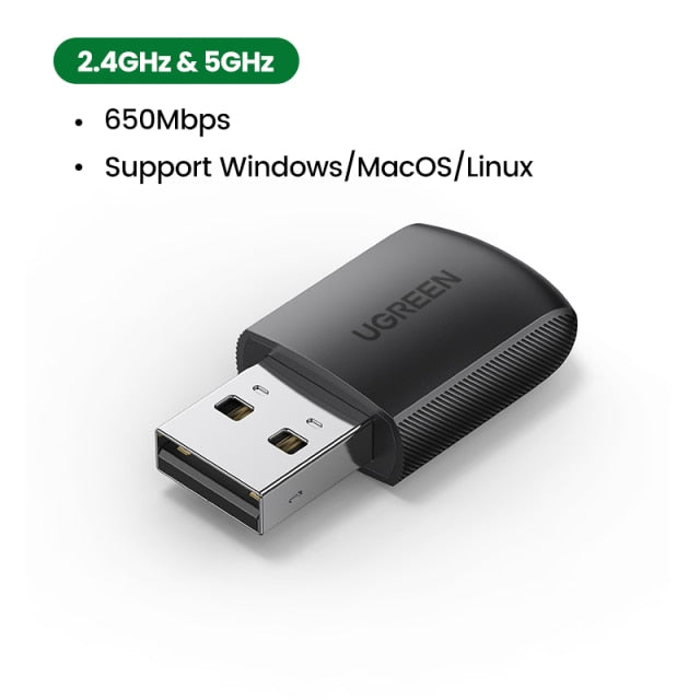 Ugreen AC650 Dual Band USB WLAN Adapter 2.4/5G