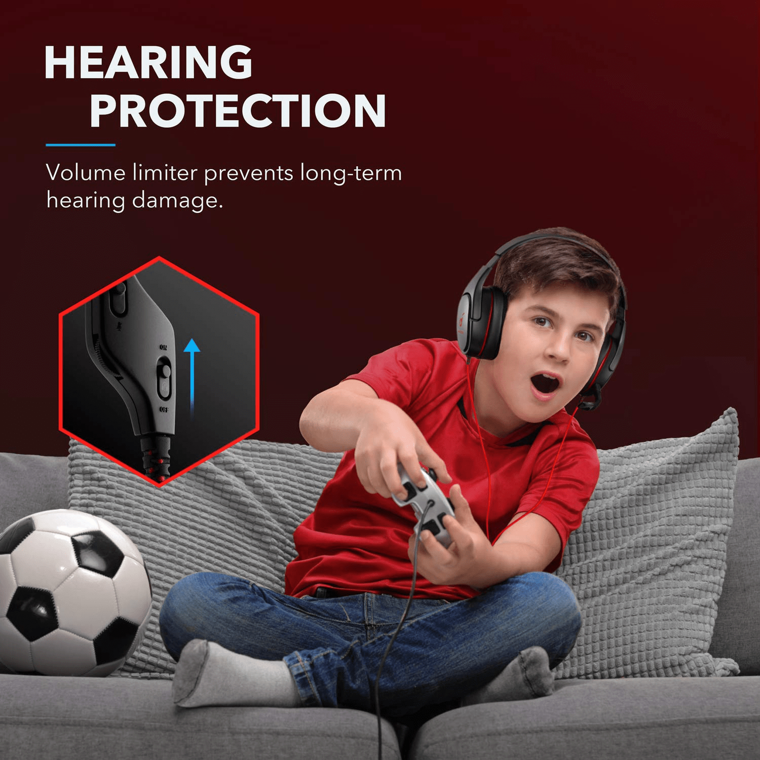 Anker Soundcore Strike 1 Gaming Headset for FPS Games, Noise Isolating Mic, and Cooling Gel-Infused Cushions