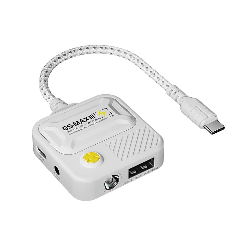 PLEXTONE GS MAX III Headphone Converter Type-C Interface 4-in-1 Supports 60W Fast-charging