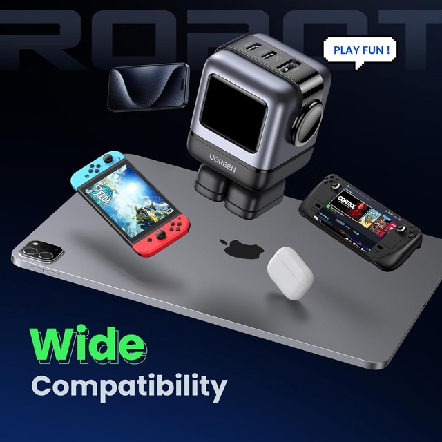 UGREEN 65W Robot Nexode 3-Port GaN Charger