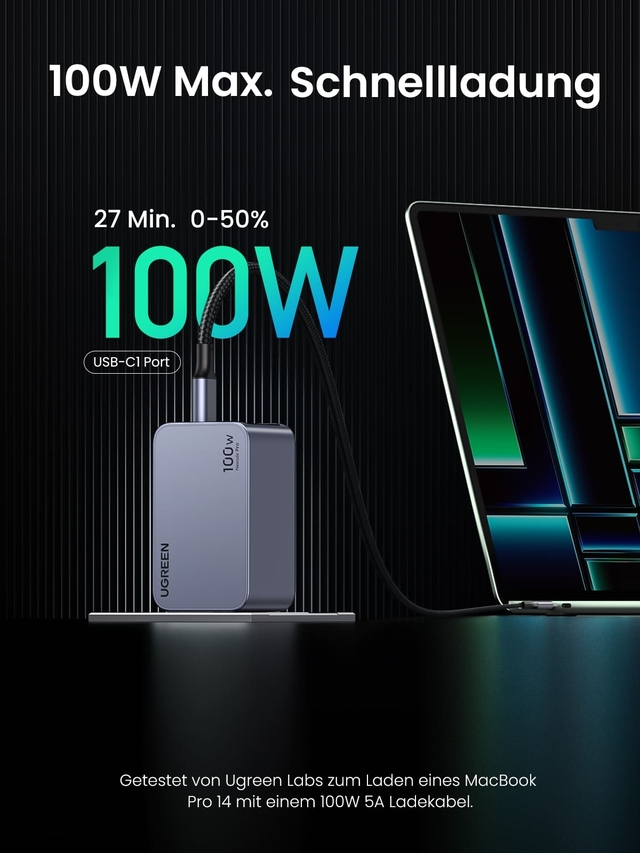 UGREEN Nexode Pro 100W 3-Port GaN Fast Charger