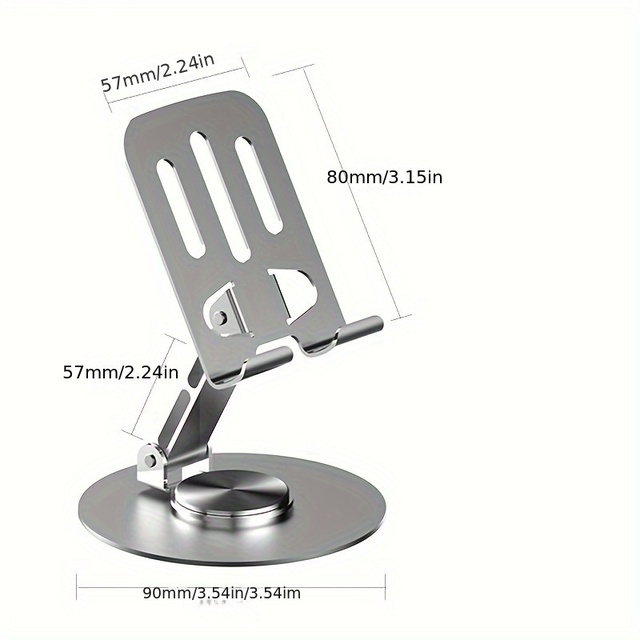 Full Metal 360-Degree Rotating Stress Relieving Universal Mobile Phone and Tablet Stand Holder