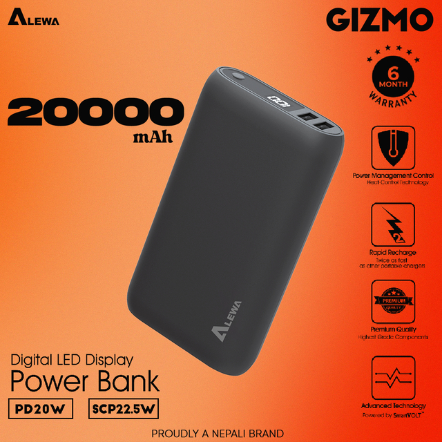 ALEWA GIZMO 20000mAh 22.5 Watt Powerbank