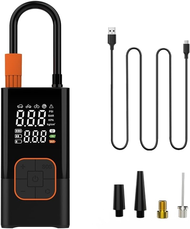 Portable Digital Tire Inflator with Powerbank