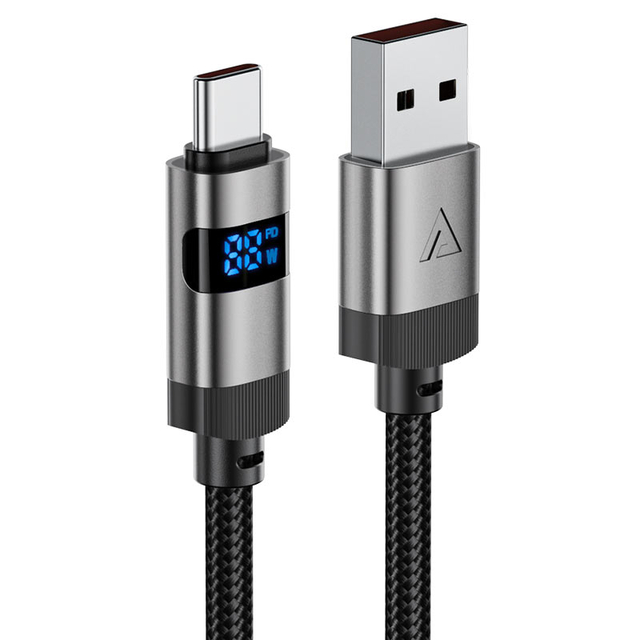 ACEFAST 66W C15-04 USB-A to USB-C Charging Cable with Digital Display