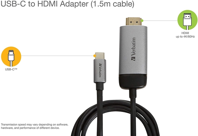 Vebratim USB-C to HDMI 4K Adapter Cable