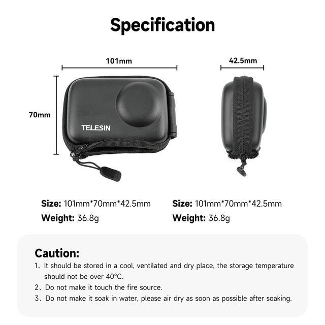 TELESIN Camera Case For All Action Camera
