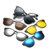 5 IN 1 MAGNETIC SUNGLASSES CLUB MASTER MODEL