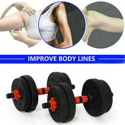 ADJUSTABLE DUMBBELL BARBELL WEIGHT LIFTING SET PAIR HOME GYM DUMBBELLS