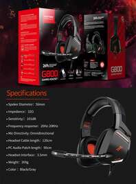 Plextone G800 Extra Bass Gaming Headphone