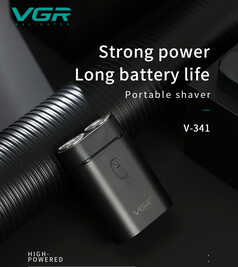 VGR V-341 PORTABLE WATERPROOF RECIPROCATING BEARD TRIMMER AND SHAVER