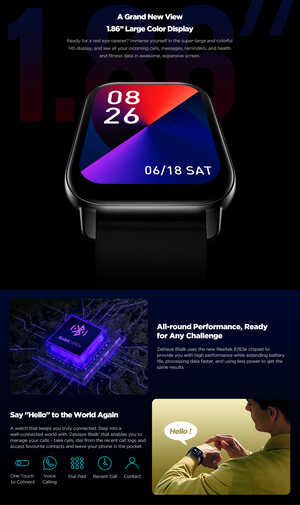 ZEBLAZE BTALK SMARTWATCH WITH VOICE CALLING