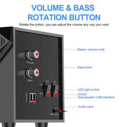 Redragon GS700 Toccata 2.1 Stereo Gaming Speakers With RGB
