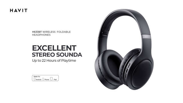 Havit H633BT Wireless Bluetooth Foldable Headphone